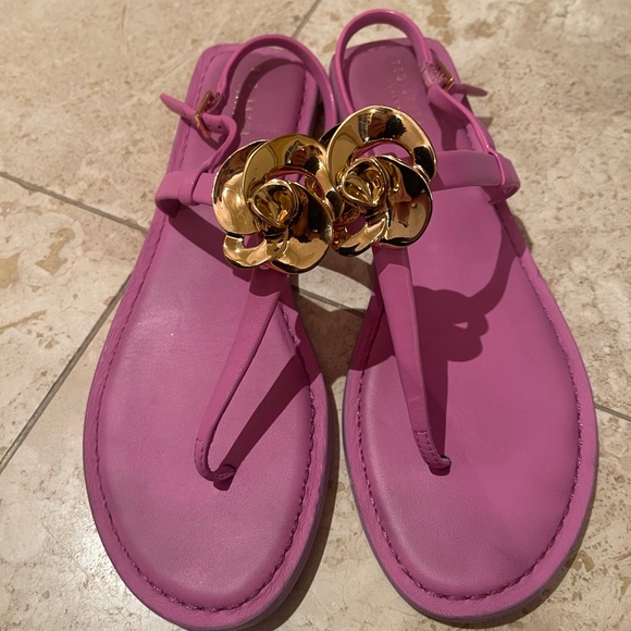 Ted Baker London Shoes - Ted Baker London Harper rose gold T-strap sandal